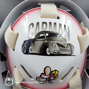 Ed Belfour Signed Goalie Mask Custom White Chicago "Simple Eagle" Autographed Signature Edition