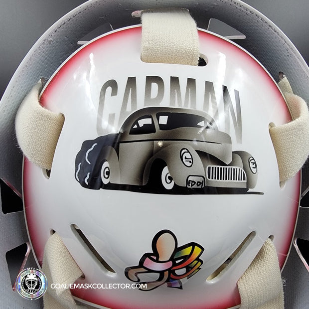Ed Belfour Signed Goalie Mask Custom White Chicago "Simple Eagle" Autographed Signature Edition