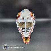 Ed Belfour Signed Goalie Mask Custom White Chicago "Simple Eagle" Autographed Signature Edition