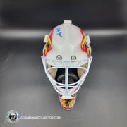 Ed Belfour Signed Goalie Mask Custom White Chicago "Simple Eagle" Autographed Signature Edition