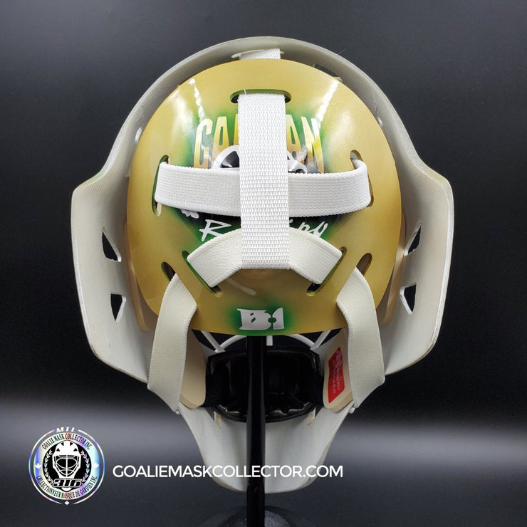 Ed Belfour Signed Goalie Mask Dallas Gold "COMPLEX EAGLE" Autographed Signature Edition Tribute