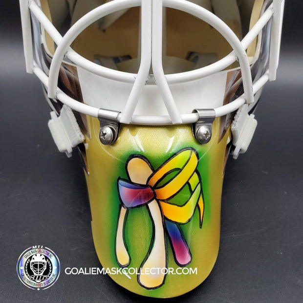 2019 NHL Global Series Goalie Mask created by Dave Art Autographed
