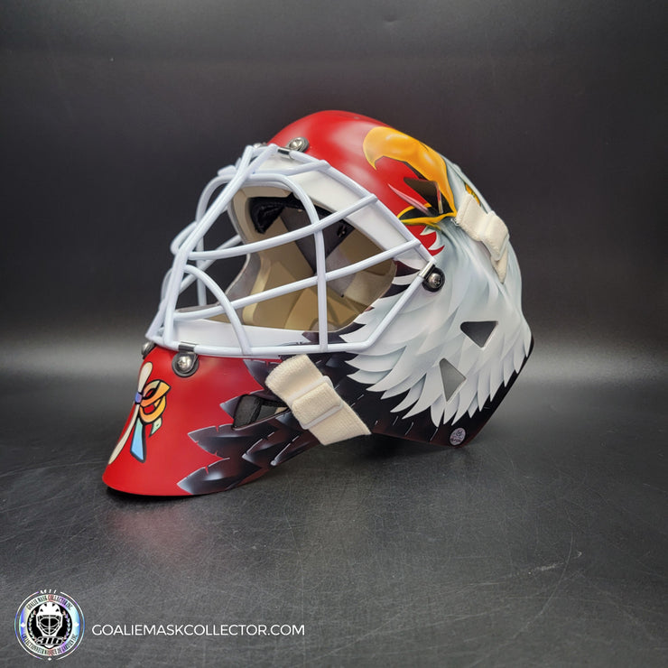 Ed Belfour Signed Goalie Mask V2 Chicago Complex MATTE Finish Autographed Signature Edition