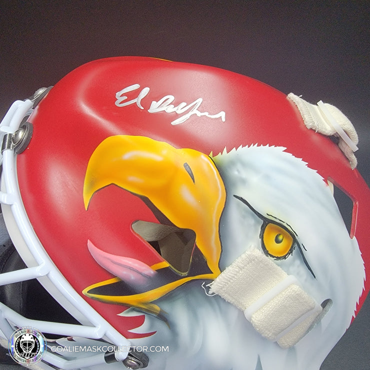 Ed Belfour Signed Goalie Mask V2 Chicago Complex MATTE Finish Autographed Signature Edition