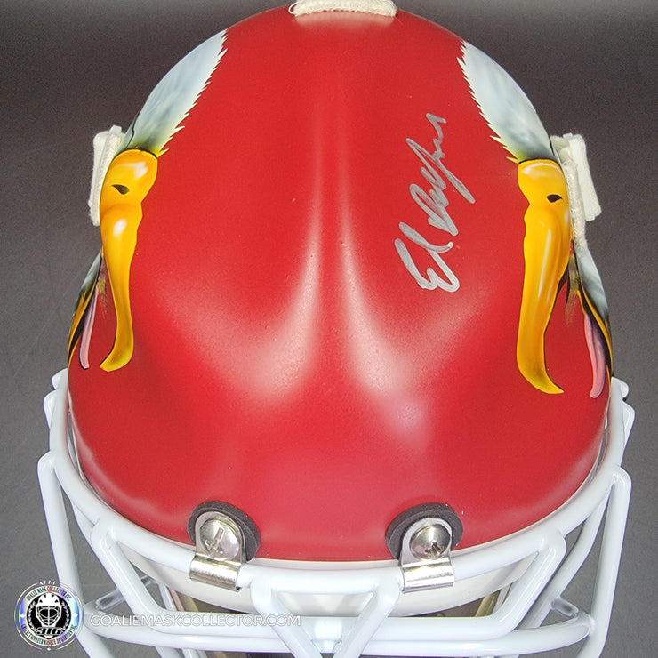 Ed Belfour Signed Goalie Mask V2 Chicago Complex MATTE Finish Autographed Signature Edition