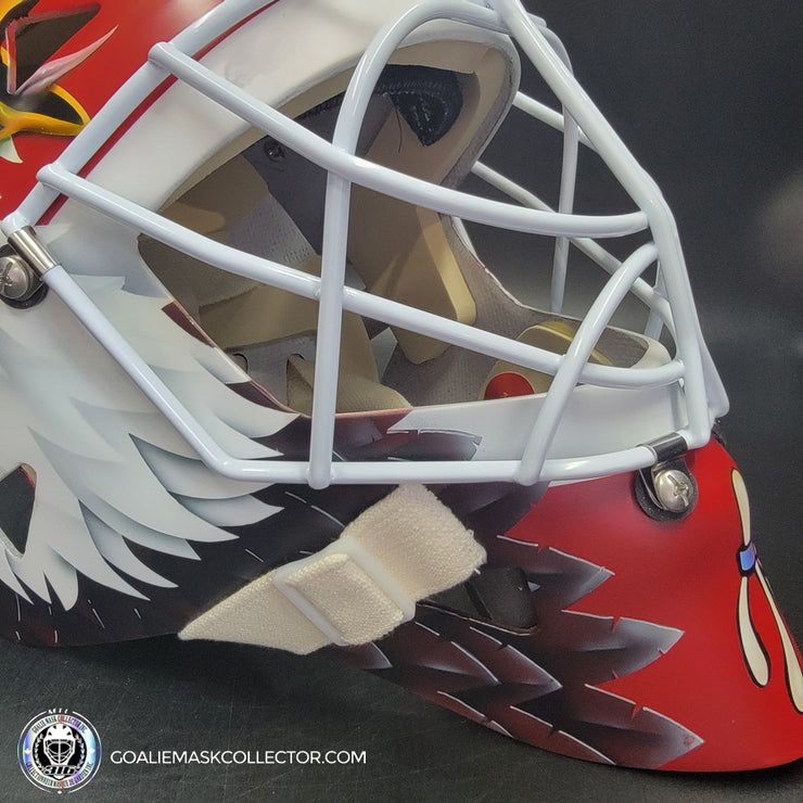 Ed Belfour Signed Goalie Mask V2 Chicago Complex MATTE Finish Autographed Signature Edition