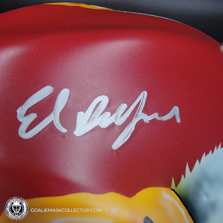 Ed Belfour Signed Goalie Mask V2 Chicago Complex MATTE Finish Autographed Signature Edition