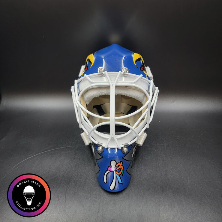 Ed Belfour Signed Goalie Mask Toronto Blue V1 Signature Edition Autographed Tribute