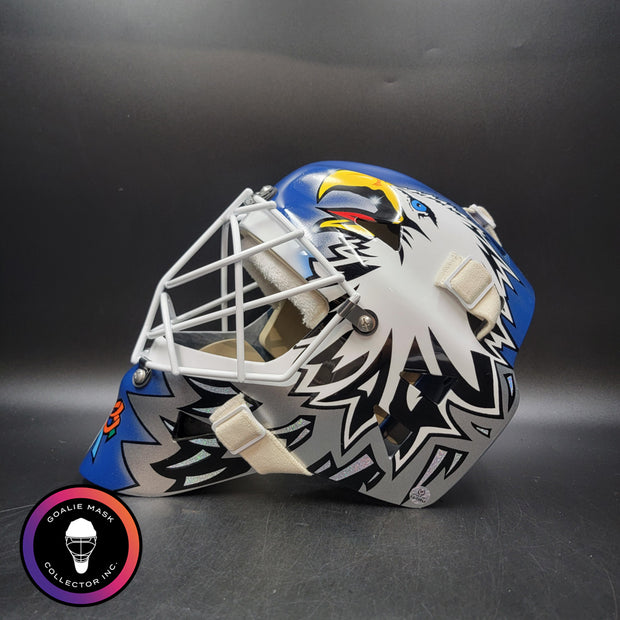 Ed Belfour Signed Goalie Mask Toronto Blue V1 Signature Edition Autographed Tribute