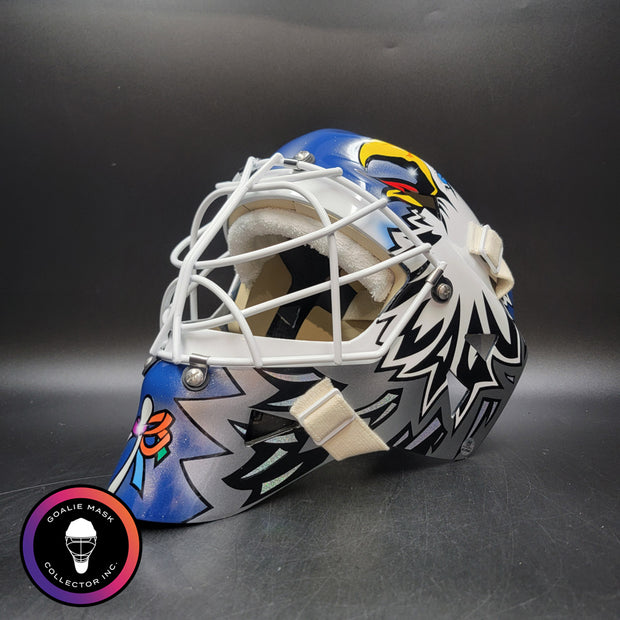 Ed Belfour Signed Goalie Mask Toronto Blue V1 Signature Edition Autographed Tribute