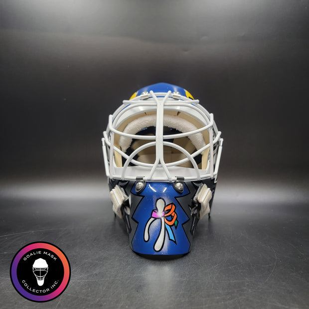 Ed Belfour Signed Goalie Mask Toronto Blue V1 Signature Edition Autographed Tribute