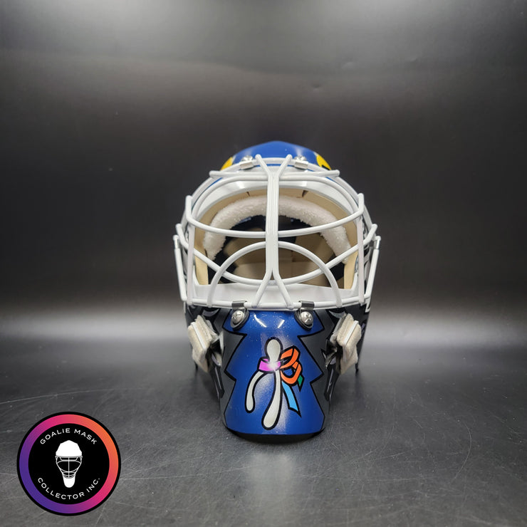 Ed Belfour Signed Goalie Mask Toronto Blue V1 Signature Edition Autographed Tribute