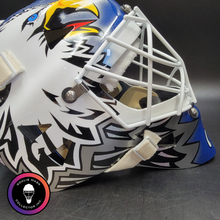 Ed Belfour Signed Goalie Mask Toronto Blue V1 Signature Edition Autographed Tribute