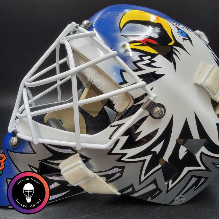 Ed Belfour Signed Goalie Mask Toronto Blue V1 Signature Edition Autographed Tribute