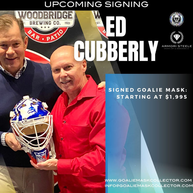 Upcoming Signing: Ed Cubberly Signed Goalie Mask Tribute Signature Edition Autographed