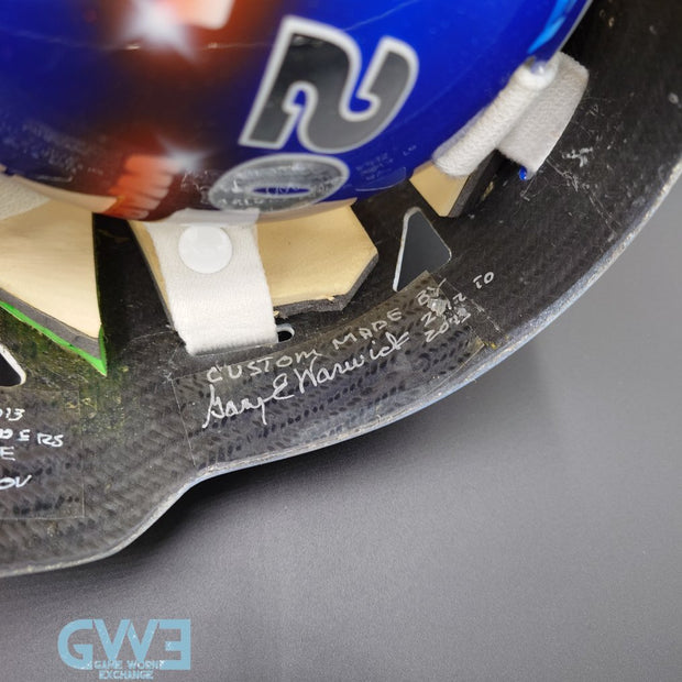 Evgeni Nabokov Goalie Mask Game Worn 2012-13 New York Islanders by Miska and Warwick AS-03405