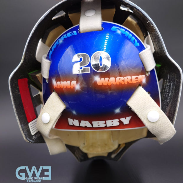 Evgeni Nabokov Goalie Mask Game Worn 2012-13 New York Islanders by Miska and Warwick AS-03405