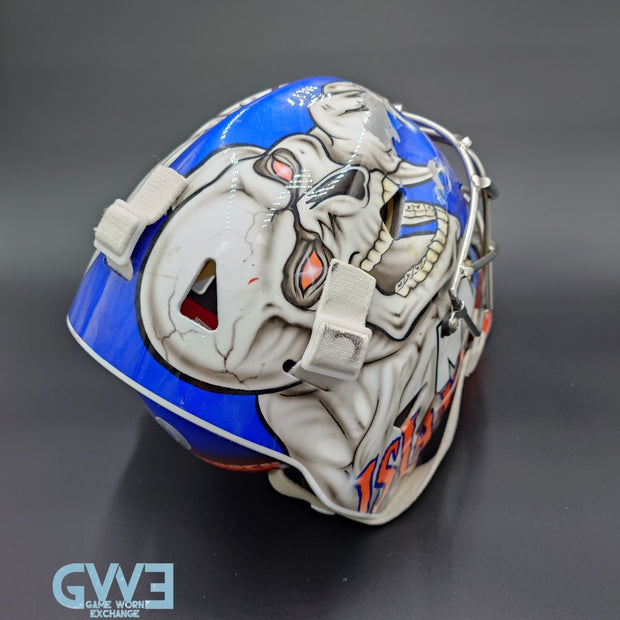 Evgeni Nabokov Goalie Mask Game Worn 2012-13 New York Islanders by Miska and Warwick AS-03405