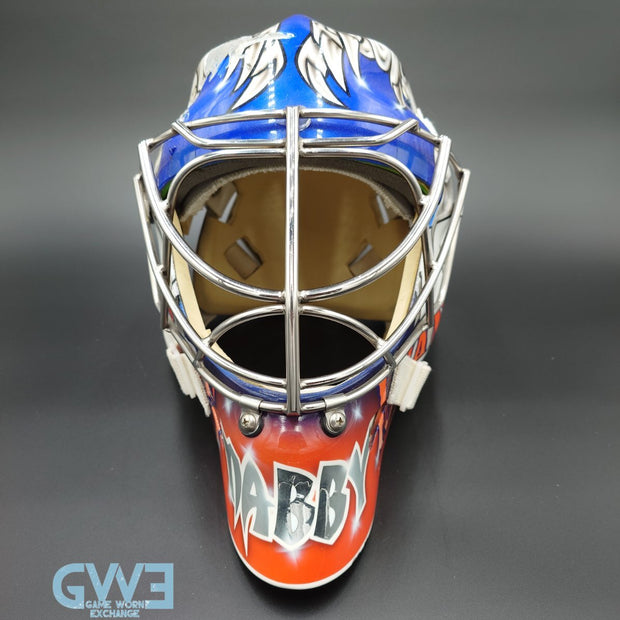 Evgeni Nabokov Goalie Mask Game Worn 2012-13 New York Islanders by Miska and Warwick AS-03405