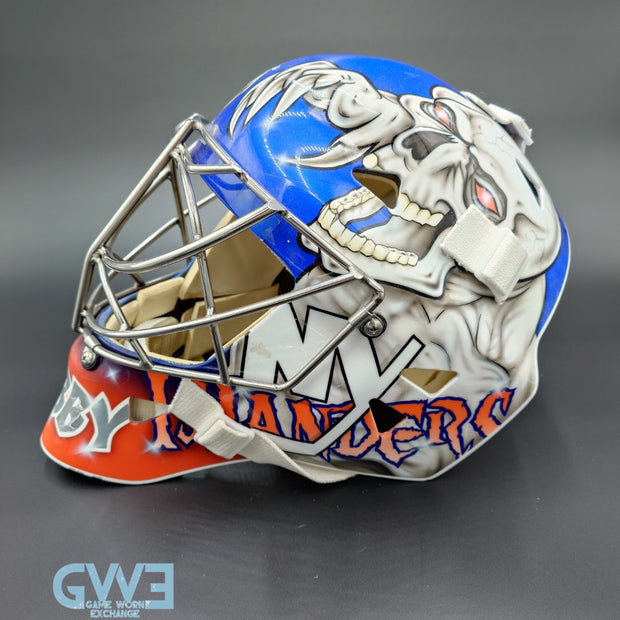 Evgeni Nabokov Goalie Mask Game Worn 2012-13 New York Islanders by Miska and Warwick AS-03405