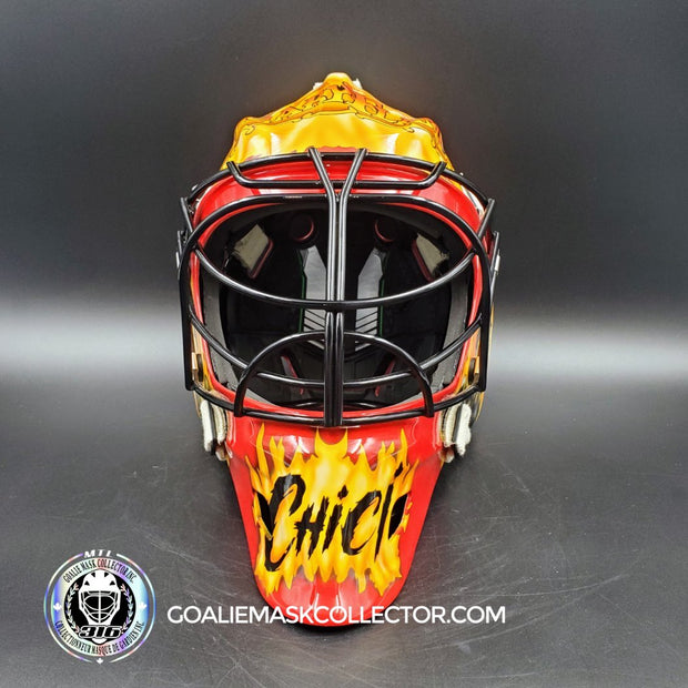 Grant Fuhr Goalie Mask Unsigned Calgary Tribute + Custom Touches