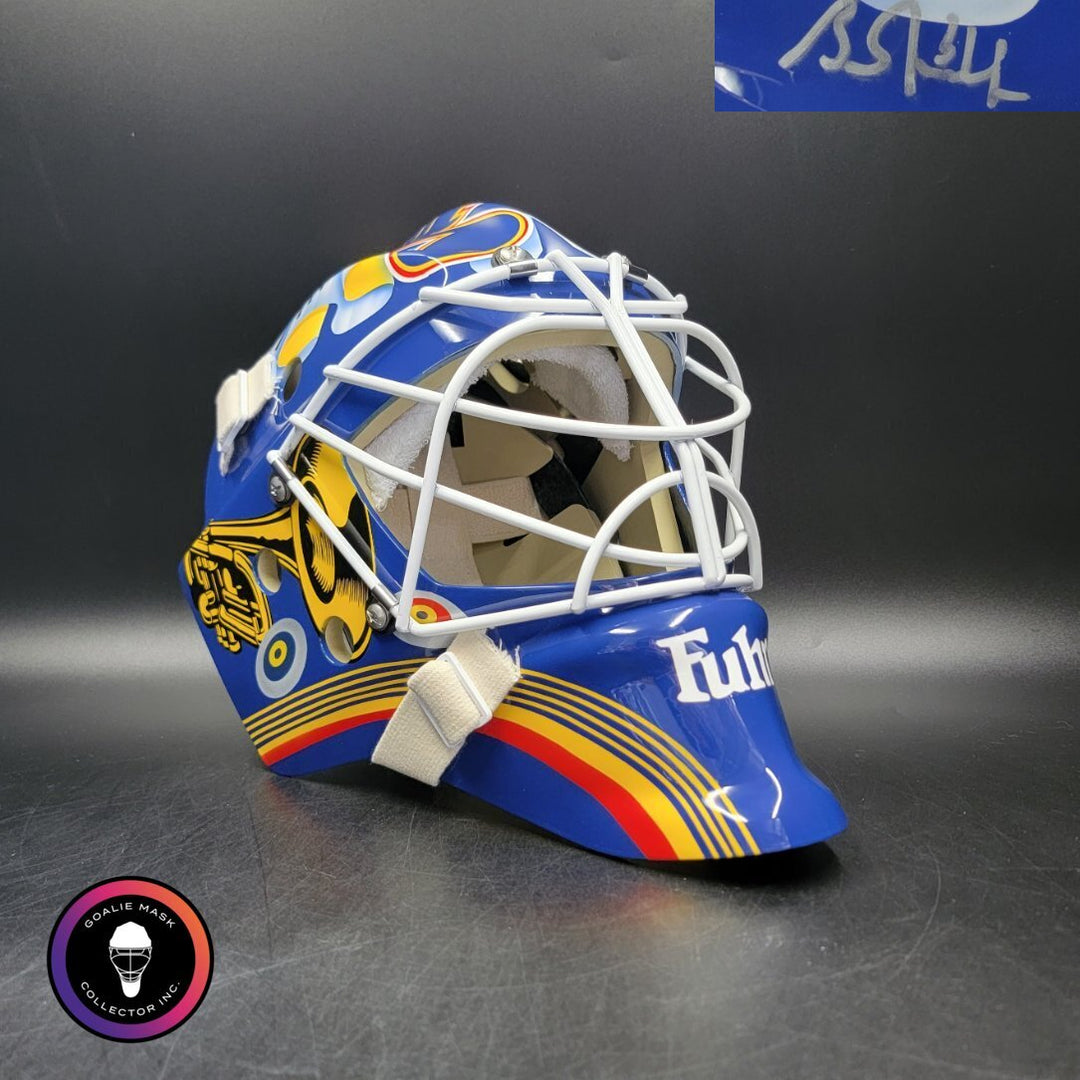 Grant Fuhr Signed Goalie Mask St. Louis V4 2000 Signature Edition Tribute. Goalie Mask Collector.