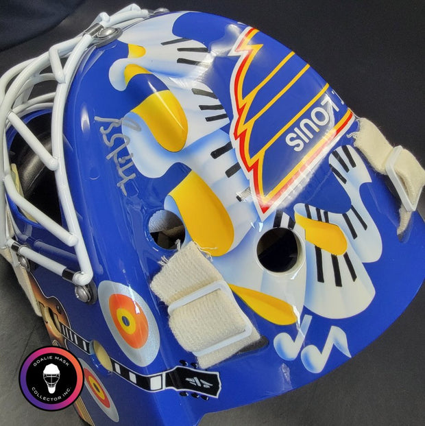 Grant Fuhr Signed Goalie Mask St. Louis V4 2000 Signature Edition Autographed Tribute
