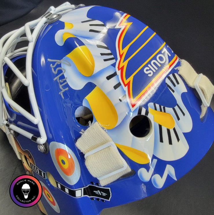 Grant Fuhr Signed Goalie Mask St. Louis V4 2000 Signature Edition Autographed Tribute