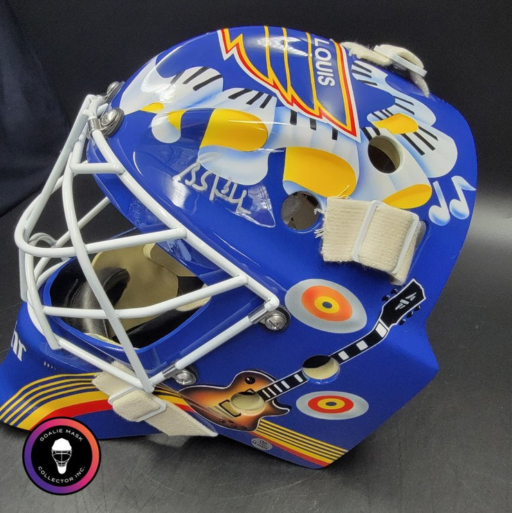 Grant Fuhr Signed Goalie Mask St. Louis V4 2000 Signature Edition Autographed Tribute