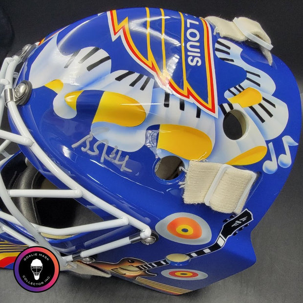 Grant Fuhr Signed Goalie Mask St. Louis V4 2000 Signature Edition Autographed Tribute