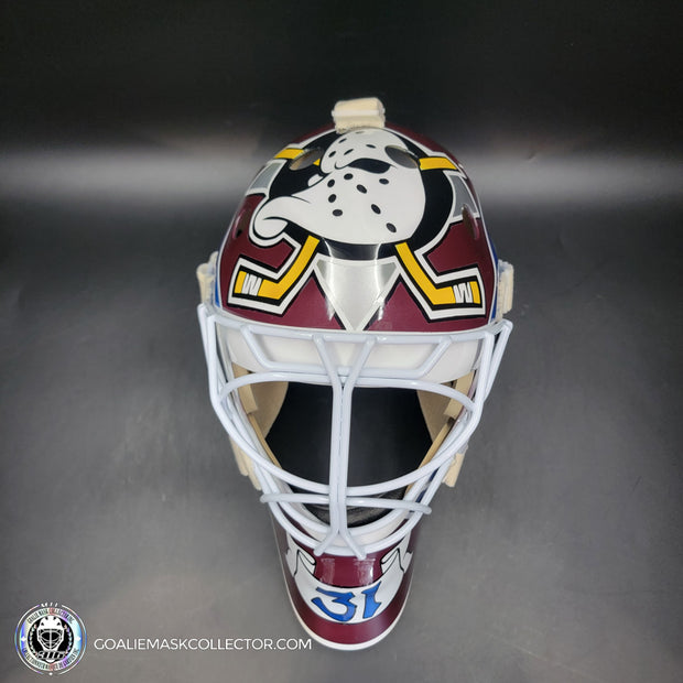 Guy Hebert Goalie Mask Unsigned Anaheim Tribute