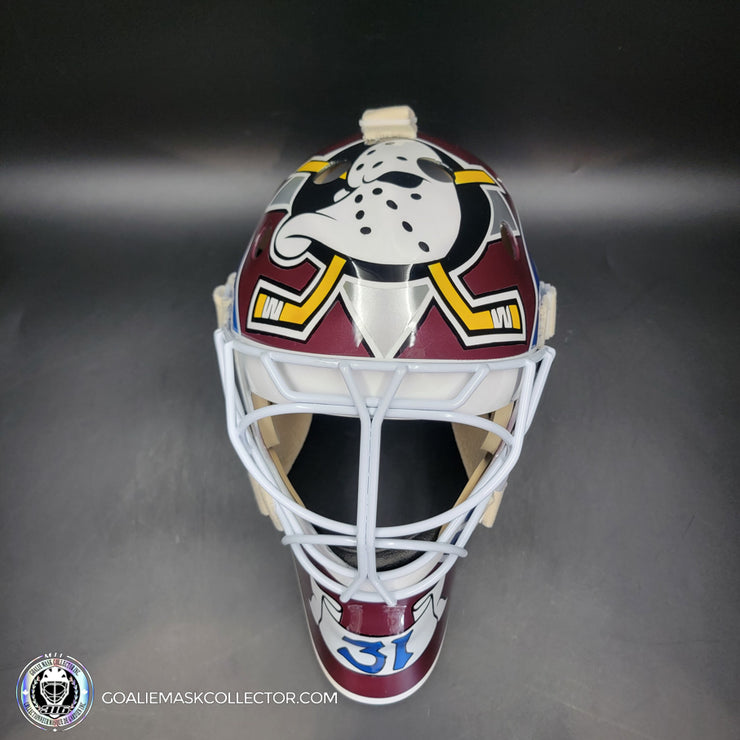 Guy Hebert Goalie Mask Unsigned Anaheim Tribute