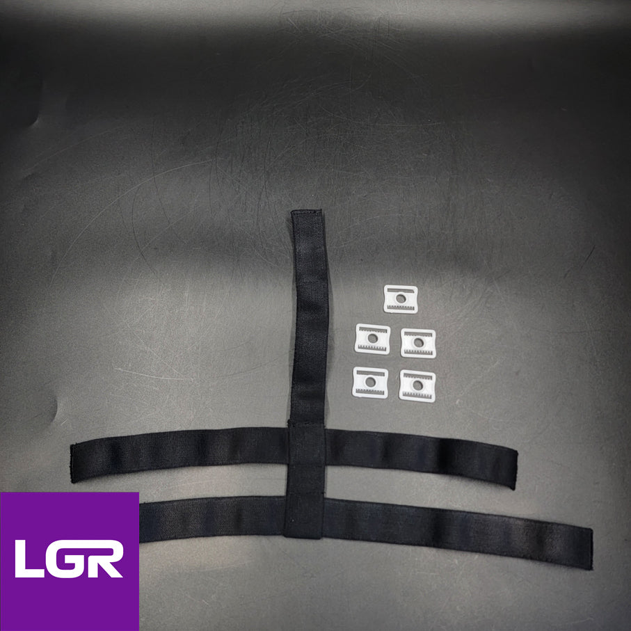 Harness Strap Buckle BLACK Set for Goalie Mask and Backplate LGR Le GARDIEN Brand. Goalie Mask Collector.