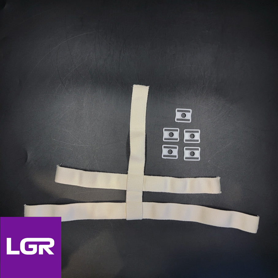 Harness Strap Buckle WHITE Set for Goalie Mask and Backplate LGR Le GARDIEN Brand. Goalie Mask Collector.