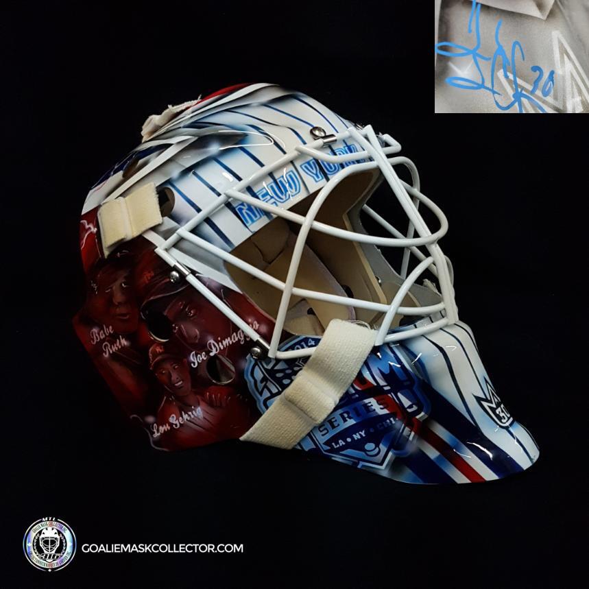 Henrik Lundqvist Signed Goalie Mask 2014 Stadium Series New York Signature Edition Tribute