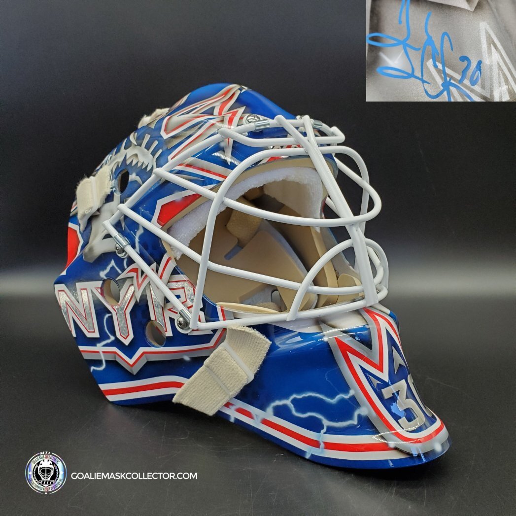 Henrik Lundqvist Goalie Mask Signed 2012 New York Signature Edition Tribute