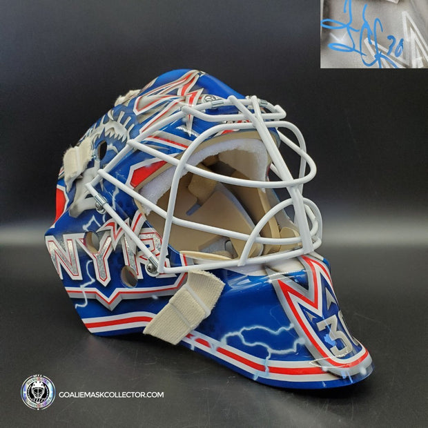 Henrik Lundqvist Goalie Mask Signed 2012 New York Signature Edition Tribute
