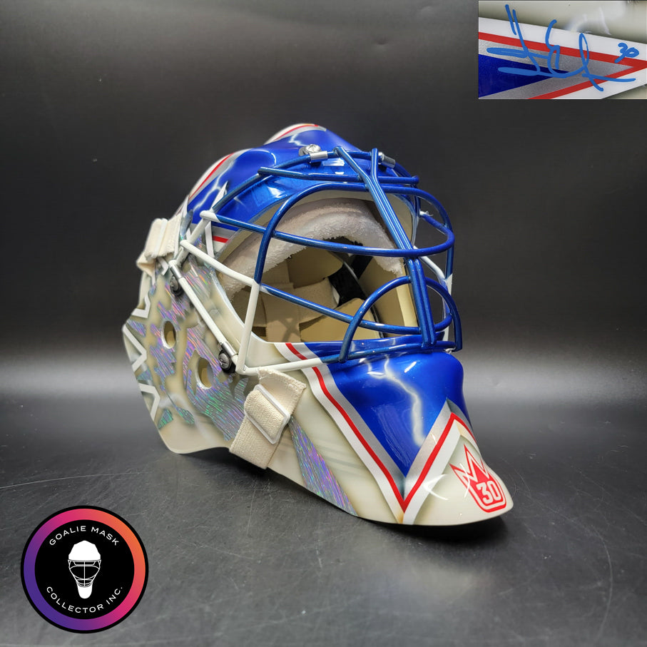 Henrik Lundqvist Signed Goalie Mask 2014 New York HERITAGE NYR Signature Edition Tribute. Goalie Mask Collector.