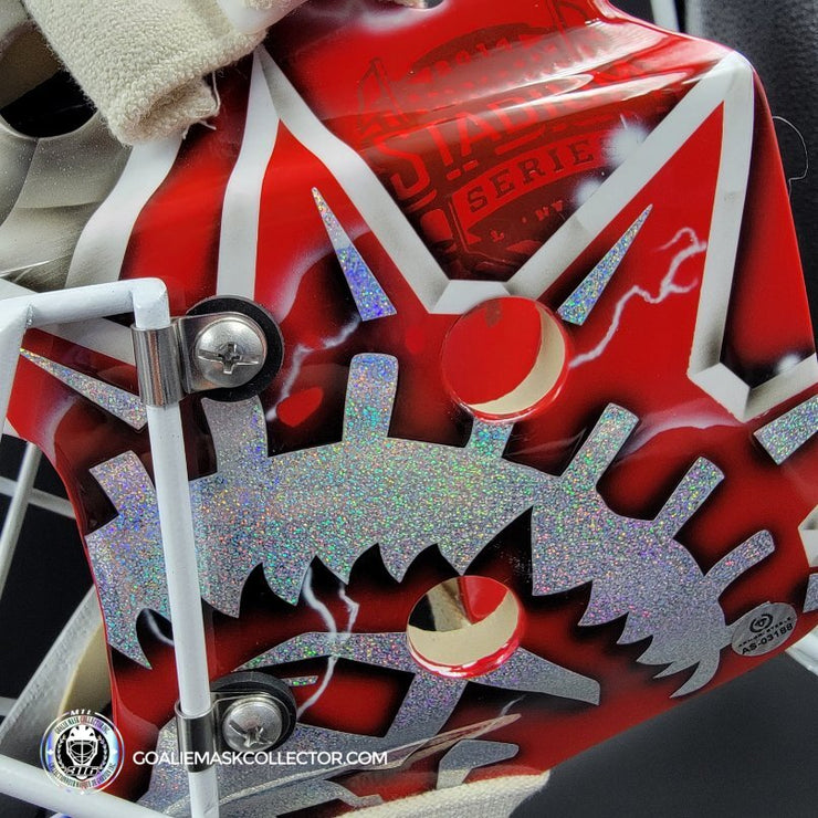 Henrik Lundqvist Signed Goalie Mask 2014 Stadium Series New York Tribute Signature Edition