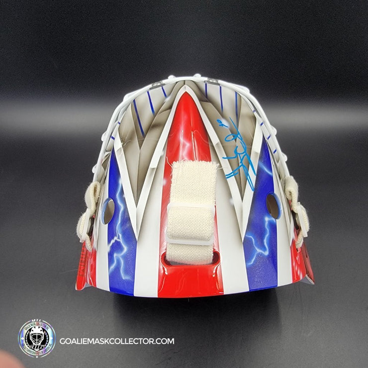 Henrik Lundqvist Signed Goalie Mask 2014 Stadium Series New York Tribute Signature Edition