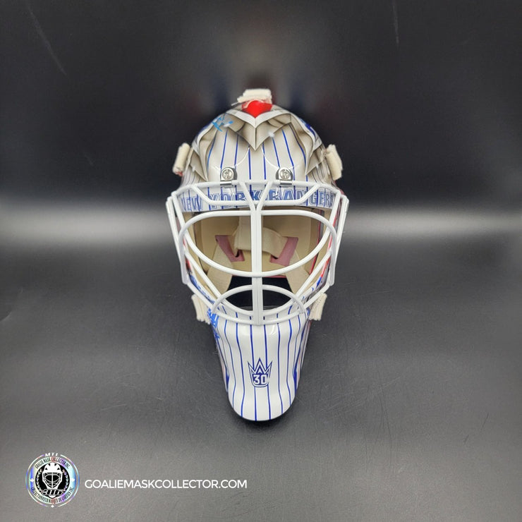 Henrik Lundqvist Signed Goalie Mask 2014 Stadium Series New York Tribute Signature Edition