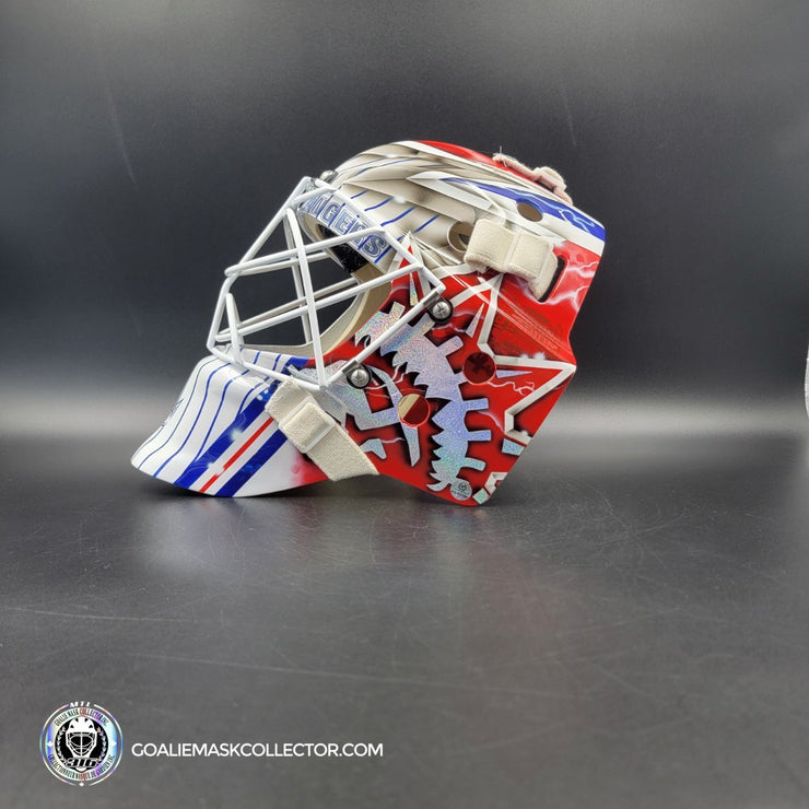 Henrik Lundqvist Signed Goalie Mask 2014 Stadium Series New York Tribute Signature Edition