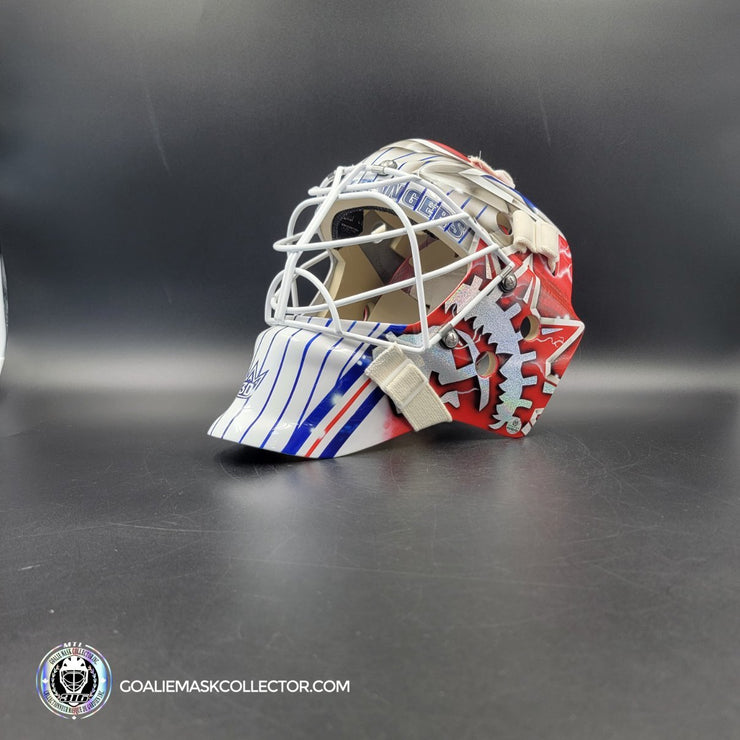 Henrik Lundqvist Signed Goalie Mask 2014 Stadium Series New York Tribute Signature Edition