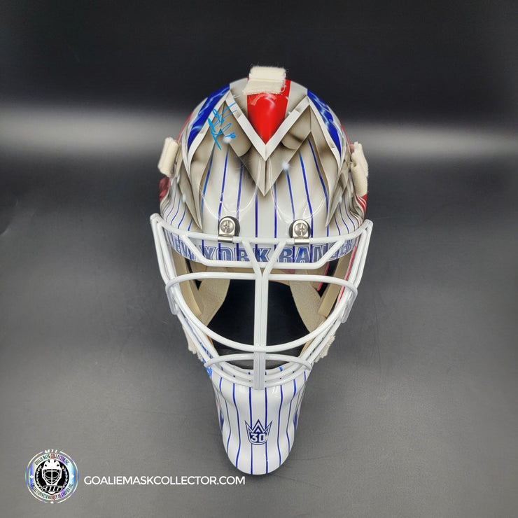 Henrik Lundqvist Signed Goalie Mask 2014 Stadium Series New York Tribute Signature Edition