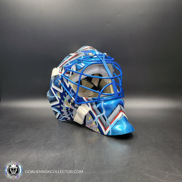 Henrik Lundqvist Signed Goalie Mask 2015 New York Neon Blue Edition Signature Edition Autographed Tribute