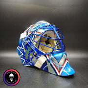 Henrik Lundqvist Signed Goalie Mask 2015 New York Neon Blue Edition Signature Edition Autographed Tribute