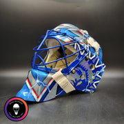 Henrik Lundqvist Signed Goalie Mask 2015 New York Neon Blue Edition Signature Edition Autographed Tribute
