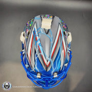 Henrik Lundqvist Signed Goalie Mask 2015 New York Neon Blue Edition Signature Edition Autographed Tribute