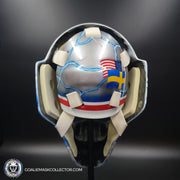 Henrik Lundqvist Signed Goalie Mask 2015 New York Neon Blue Edition Signature Edition Autographed Tribute