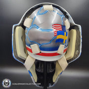 Henrik Lundqvist Signed Goalie Mask 2015 New York Neon Blue Edition Signature Edition Autographed Tribute